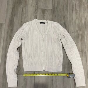 Brandy Melville Cream Cable Knit Cardigan